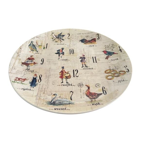 Williams Sonoma 12 Days of Christmas Round 13" Stoneware Cookie Platter M Lacaze - Picture 9 of 9